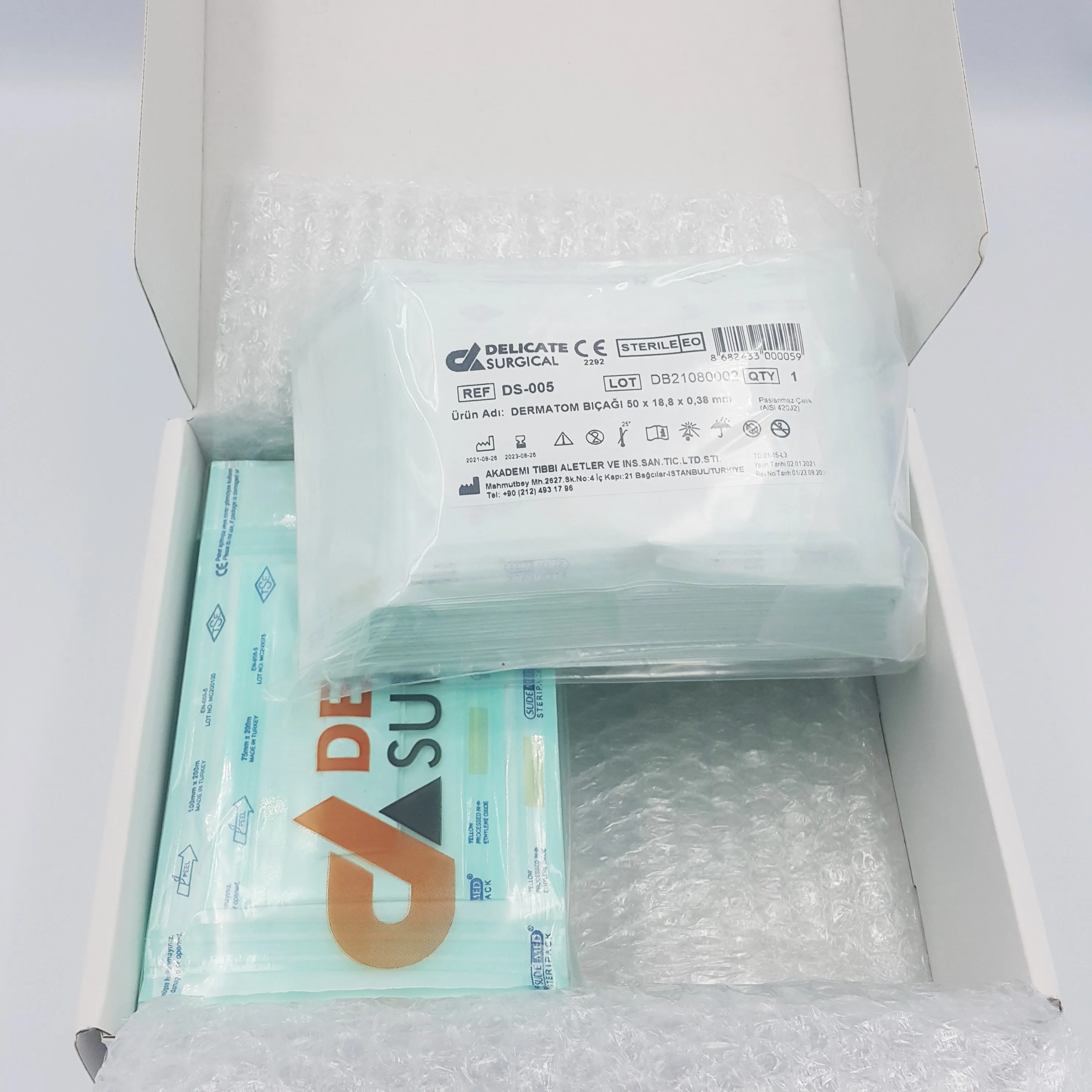 Best Price Dermatome Blade Steel Skin Graft From made in Turkey Dermatome Blades For Schink Dermatome High Quality