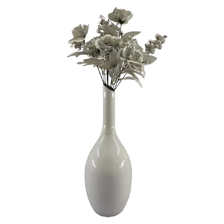 Modern Crafts White Powder Coated Vase Vases for Flowers Home Decor Bar Restaurant Hotel Wedding Decoration Nordic Modern Style