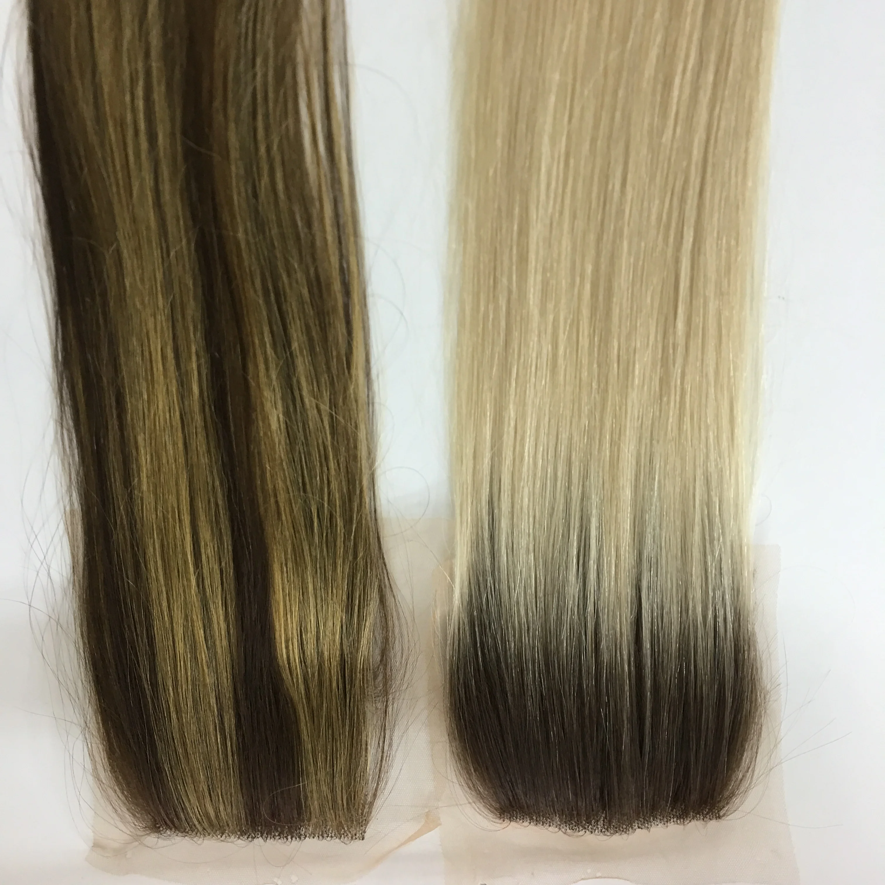 Best price natural black blonde color high resistant fiber bone straight synthetic hair bundles with closure from Vietnam
