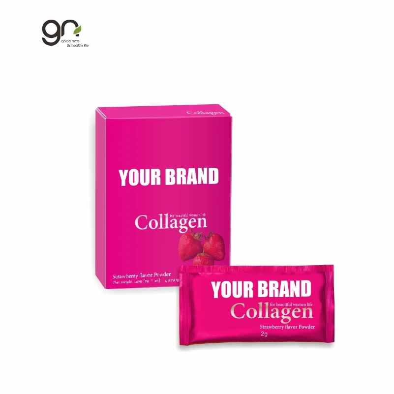 Beauty product Strawberry flavor Collagen powder by Japanese Hydrolyzed Fish Collagen help skin care