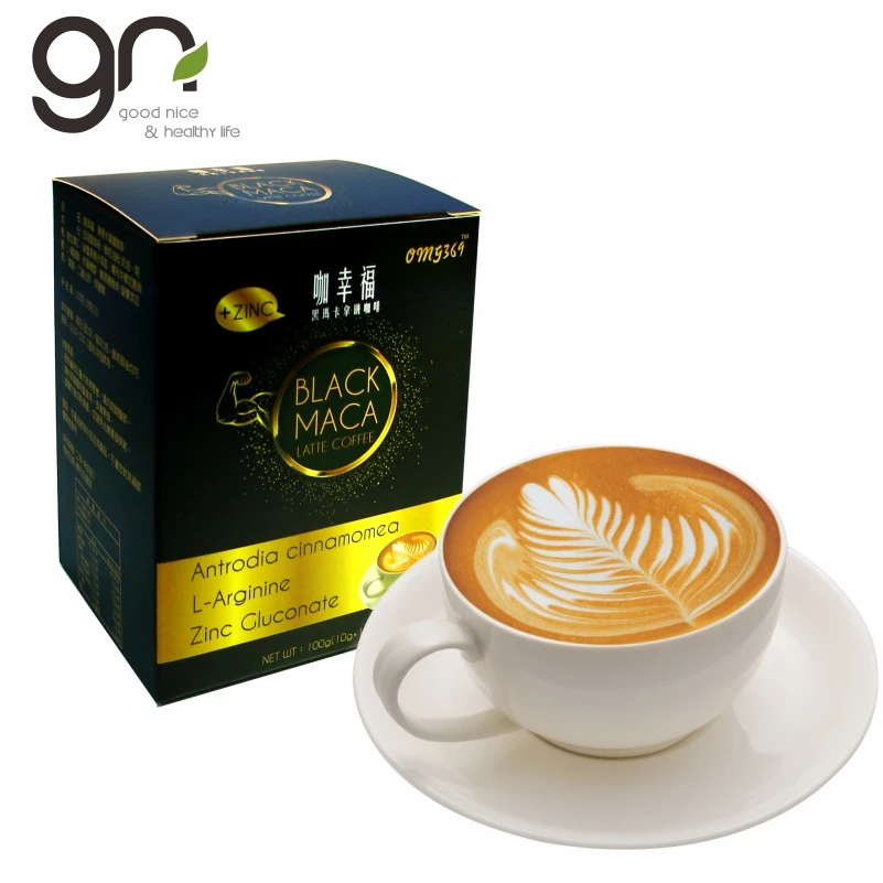 
2021 hot sale Black Maca latte coffee powder support man care and make you never endless 
