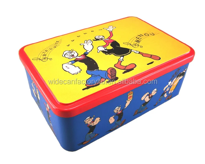 
Custom high quality colorful printing cute rectangle aluminium metal tin Can box 