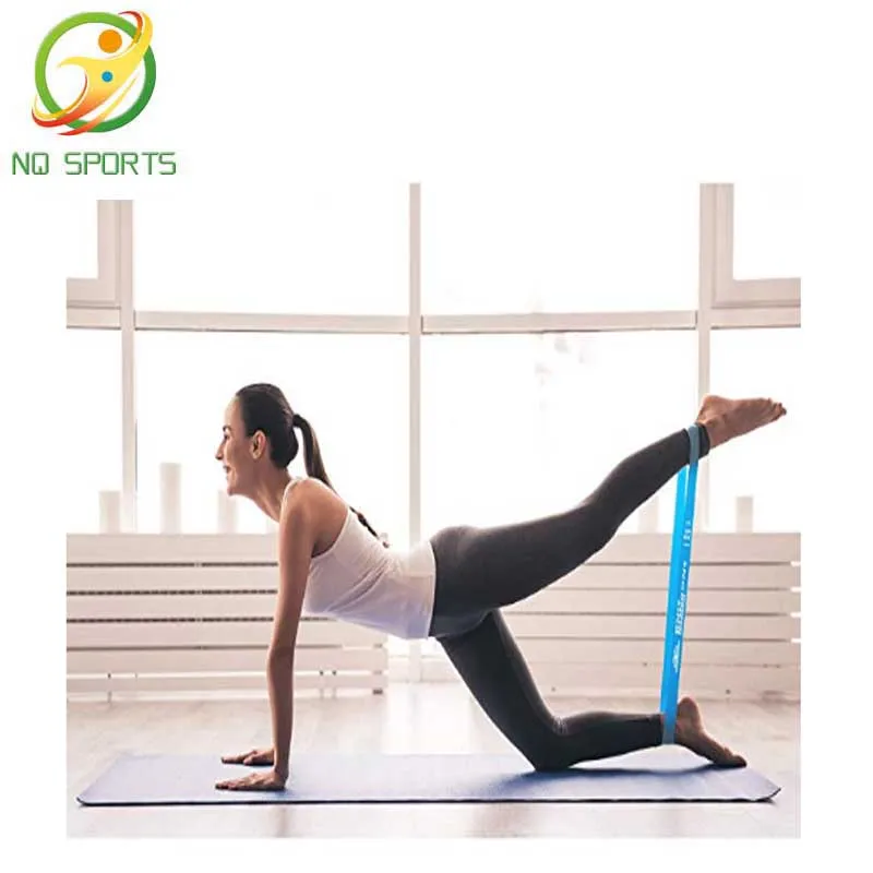  NQ SPORTS Exercise Cords with Soft Foam Handle sports equipment adjustable custom printed hip booty Resistance loop Band