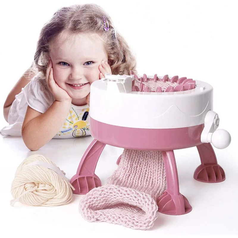 22 Needles Knitting Machine, Plastic Weaving Sewing Machine Vertical Kid Knitting Weaving Loom Kit for DIY Chyildren Weaving