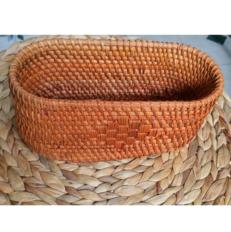 Handcrafted Best Price Fast Delivery Rattan Tray for Kitchenware