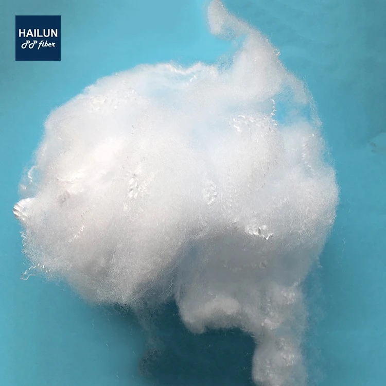 6D white low shrinkage PP polypropylene staple fiber for automotive interior (mix with glass fibers)