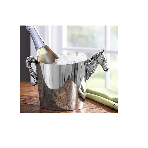 Custom Design Stainless Steel Ice Bucket Silver Polished Finishing Design For Bar & Restaurant And Indoor Home Decor