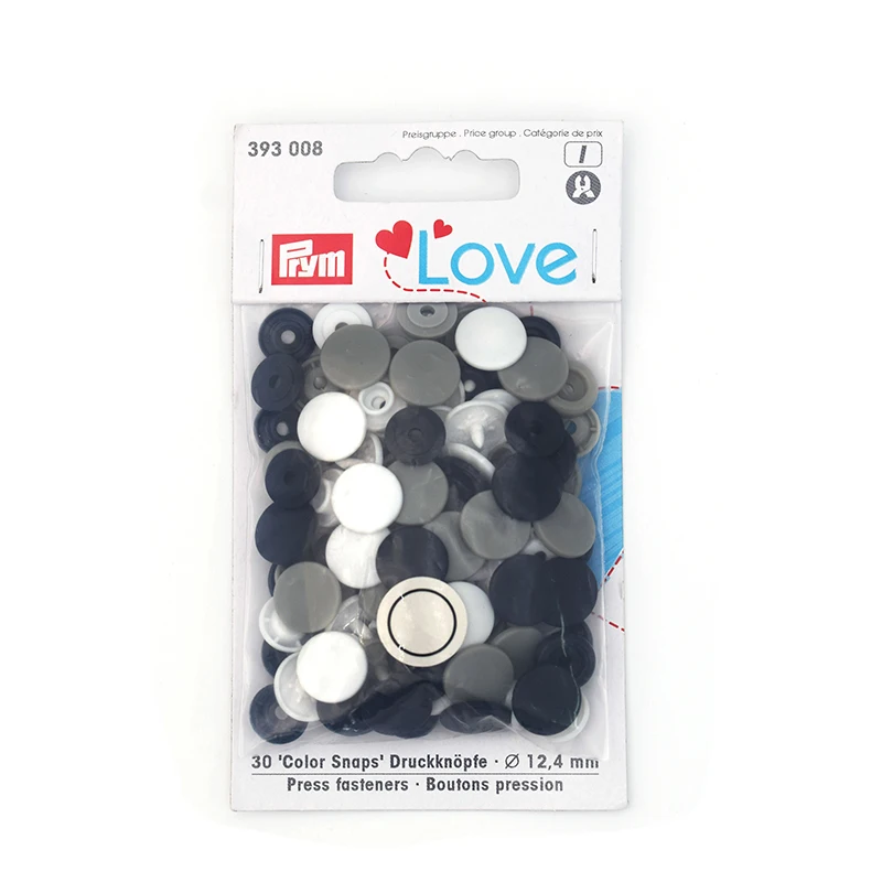 Prym 393008 Love Color Snap Buttons Fasteners Press studs
