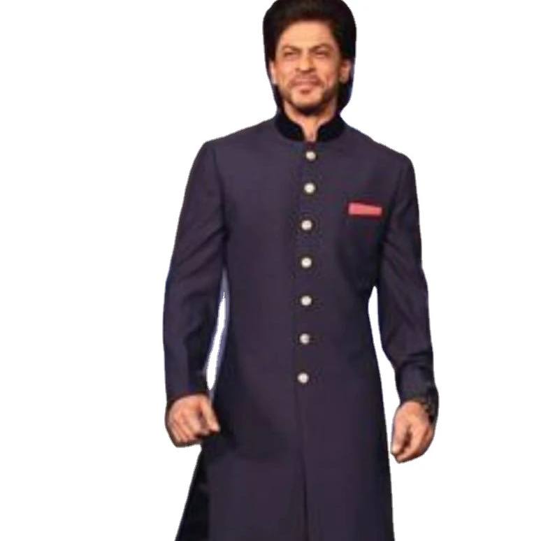 Блейзер в болливудском стиле костюм KURTA SALWAR свадебный из чистой ткани для мужчин индийское платье модный Болливуд оптовая