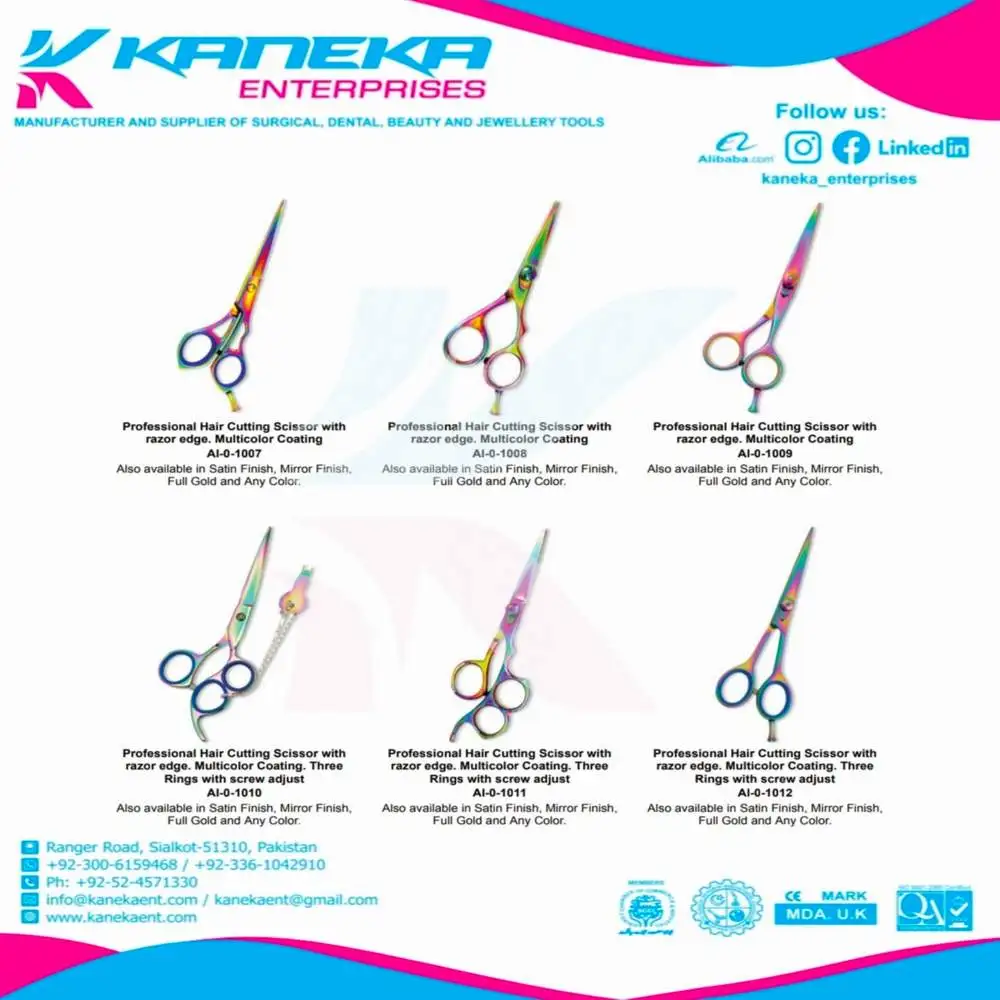 Straight Salon Scissors Double Swivel Thumb Hairdressing Shears Scissors Rotating Thumb Ring Durable Steel Blade