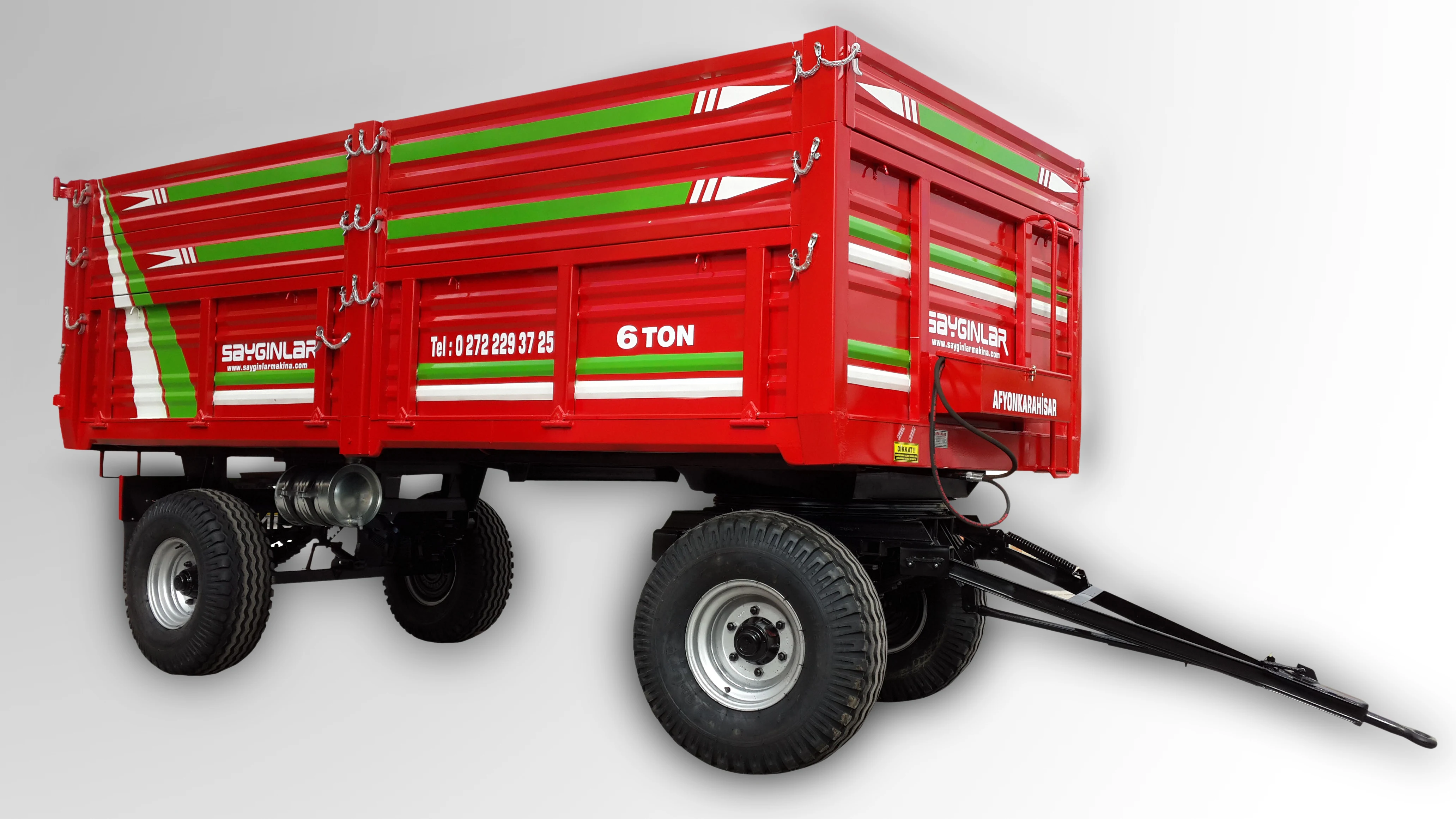 Double axle Farm Trailer From Turkey 6 Tones Manure Dumping Trailer From Turkey