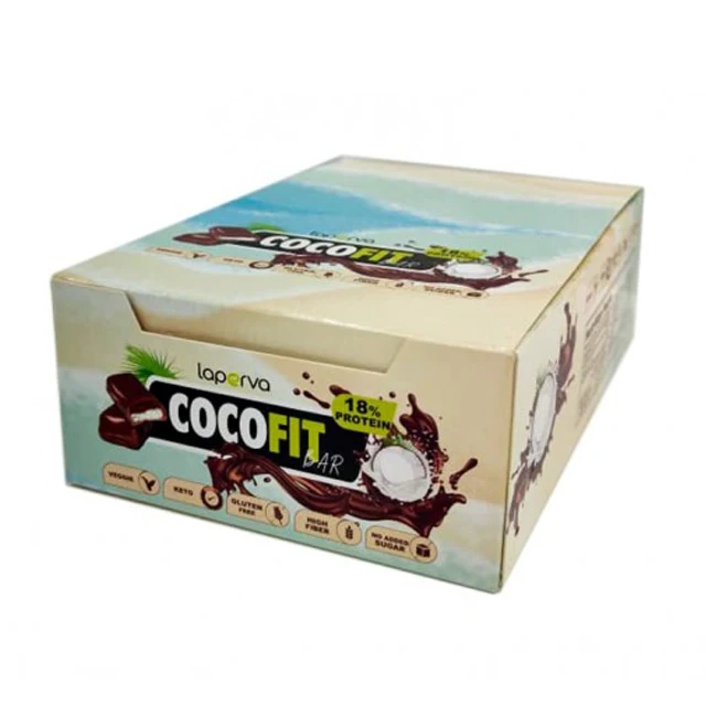 
100% high quality protein bar pure protein chocolate bar for keto diet by Laperva - Coconut flavor 18 pcs per box 