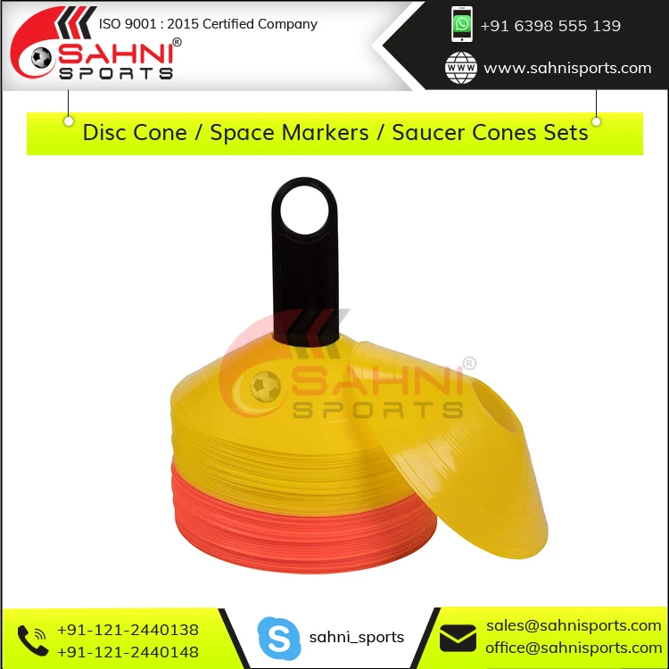 Набор пластиковых дисковых конусов и космических маркеров высотой 5 см с диаметром основания 18 для тренировок
