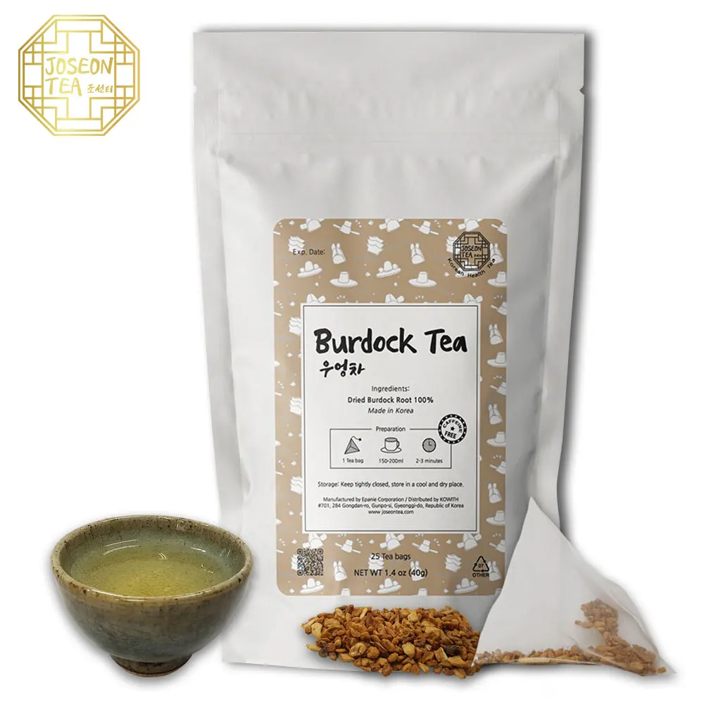 Корейский чай для похудения, чай из корней заусенцев в пирамиде, чайные пакетики с треугольным фильтром, Сделано в Корее