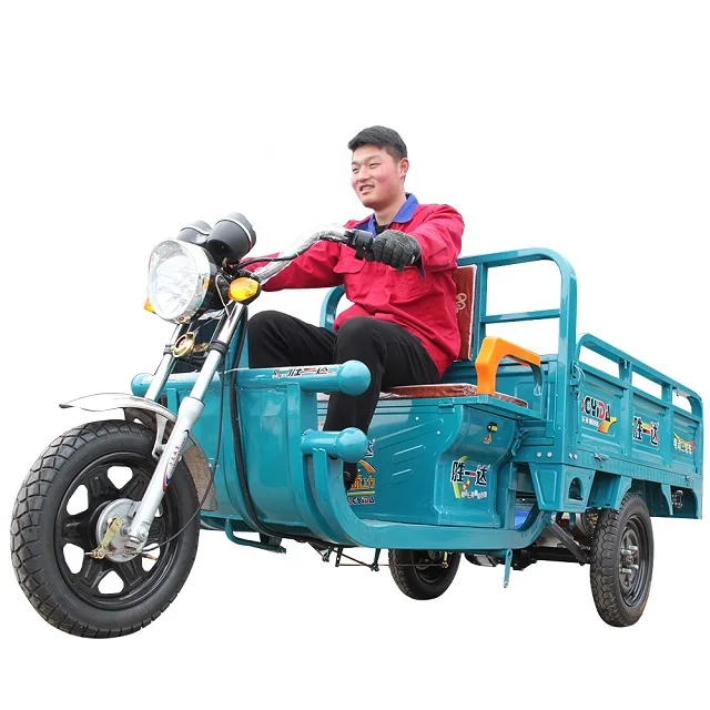 2021 new design new energy 60V1000W van moped cargo electric tricycles