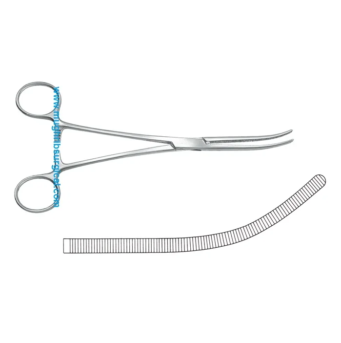 Изогнутые щипцы для артерий Рочестер без зубов 30 см