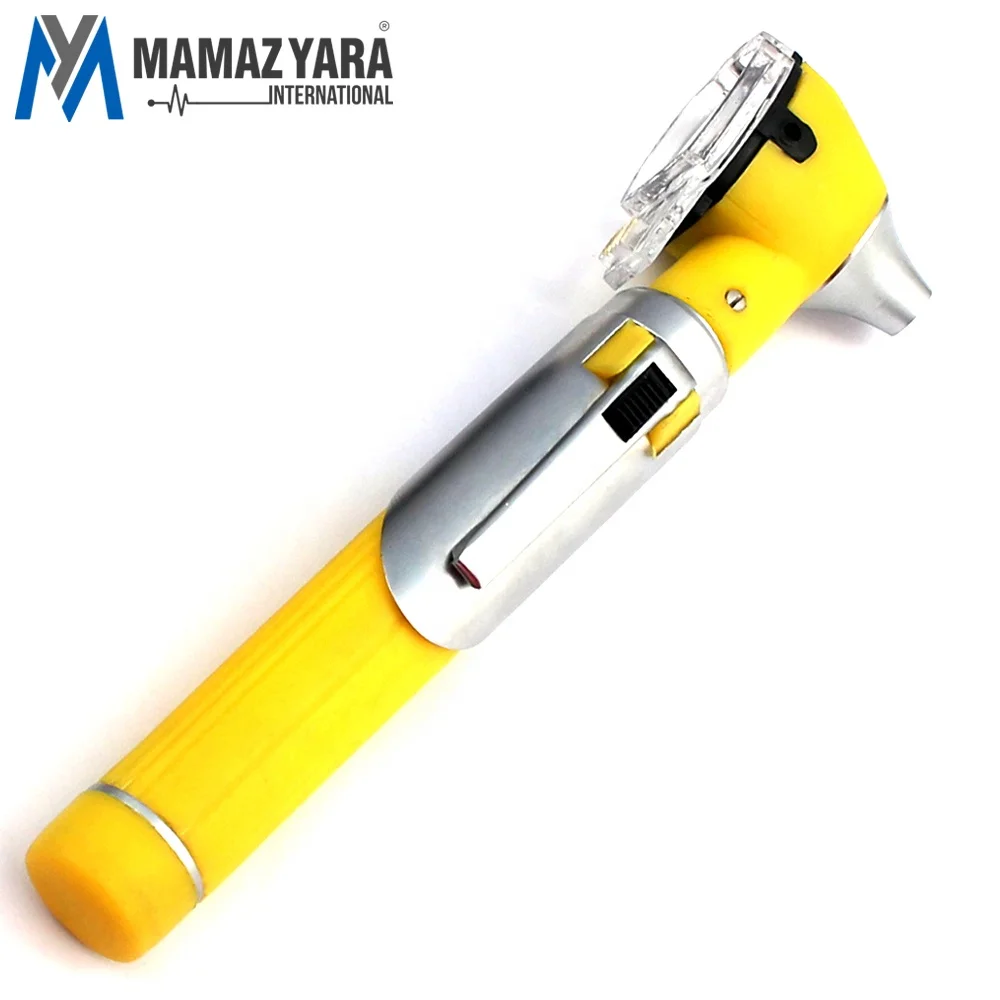 New Fiber Optic Otoscope Ophthalmoscope Examination Led Diagnostic ENT Set Yellow MYI-ENT-0076