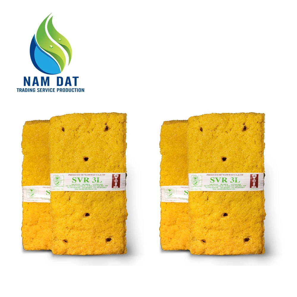 Export Vietnam Manufacturer Threads Making High Purity 100% Organic Raw Material SVR 3L (TSR 3L) Yellow Color Natural Rubbers