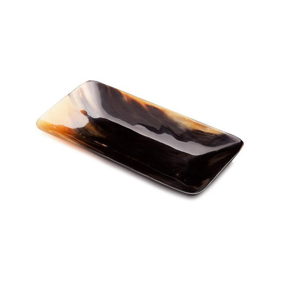 Rectangular Curved Design Handmade Buffalo Cow and Other Animal Horn Tray Handmade Direct OEM Factory Sale