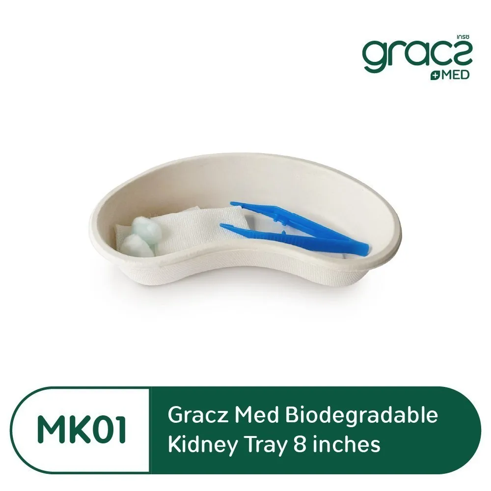 Поднос для почек Gracz Med MK01 8 дюймов медицинский хирургический биоразлагаемый одноразовый поднос из сахарного тростника