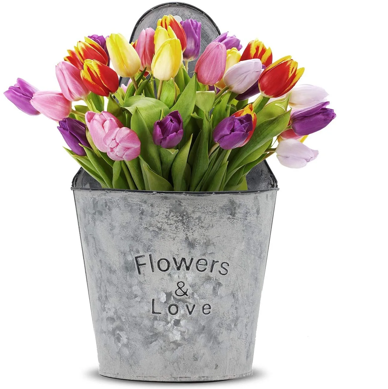 Цветочная Оцинкованная железная ваза для цветов и стен с принтом роз идеально подходит украшения дома сада