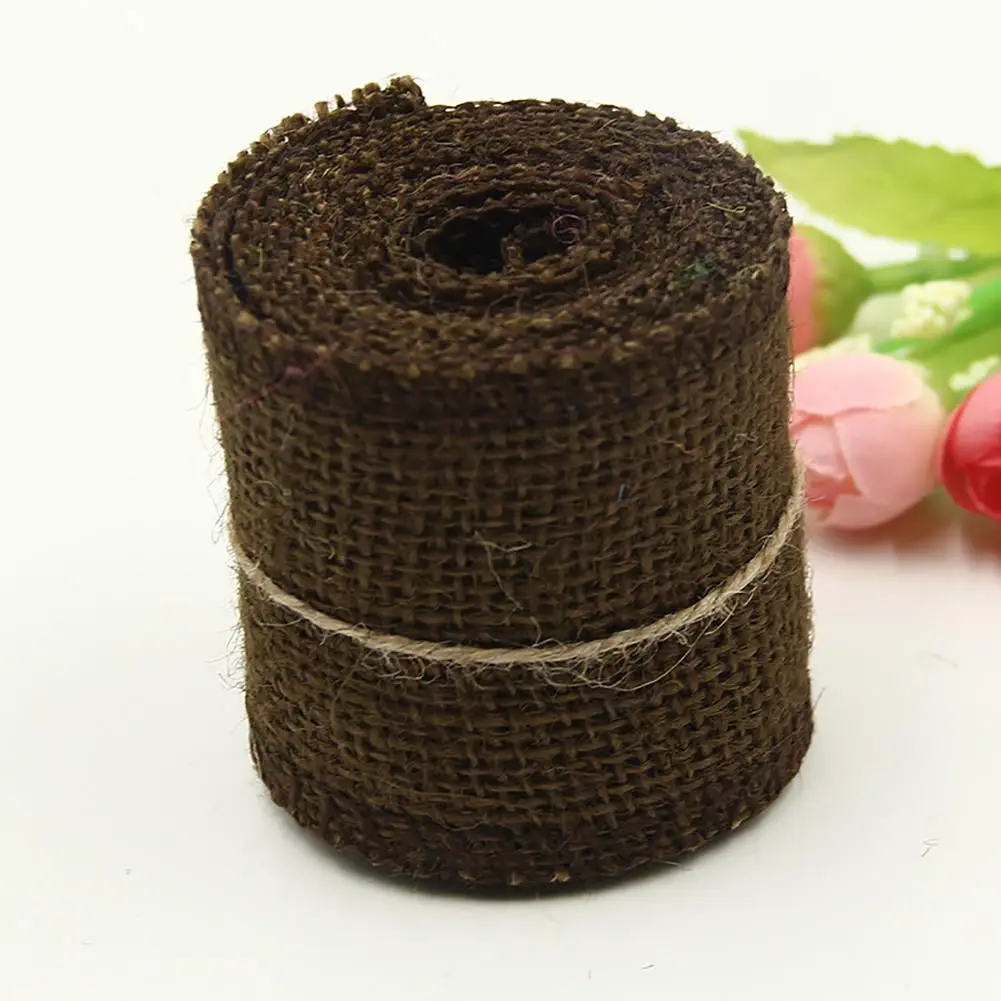 
Natural Jute Hessian Burlap Ribbon Roll From Bangladesh 