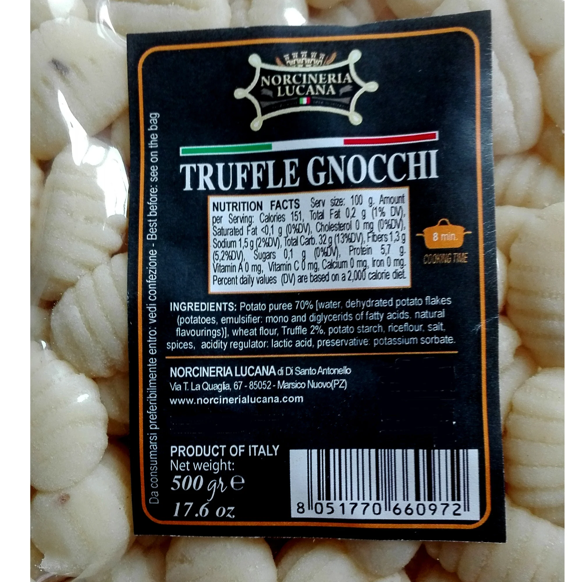  Картофель GNOCCHI паста специального типа Сделано в