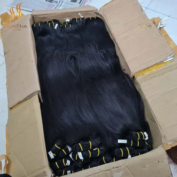 [Wholesale Price Raw Hair] 100% Vietnamese Raw Hair Super Double Drawn Very Full End Can Be Bleach To 613 And All Colors