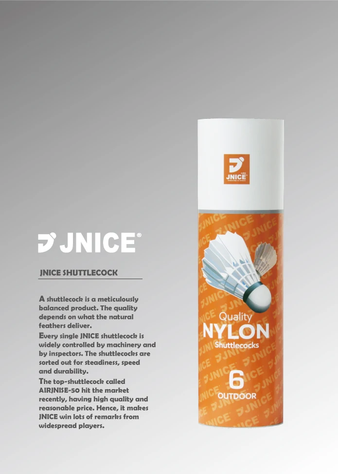 JNICE AJ-01 rubber head Nylon shuttlecock