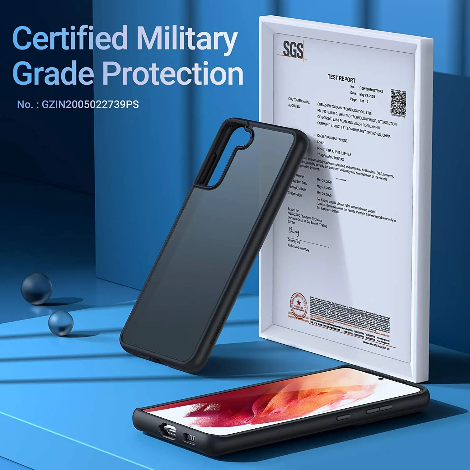  TORRAS Guardian фиолетовый для Samsung Galaxy S21 фирменный водонепроницаемый ударопрочный Прозрачный матовый Жесткий Чехол мобильного телефона