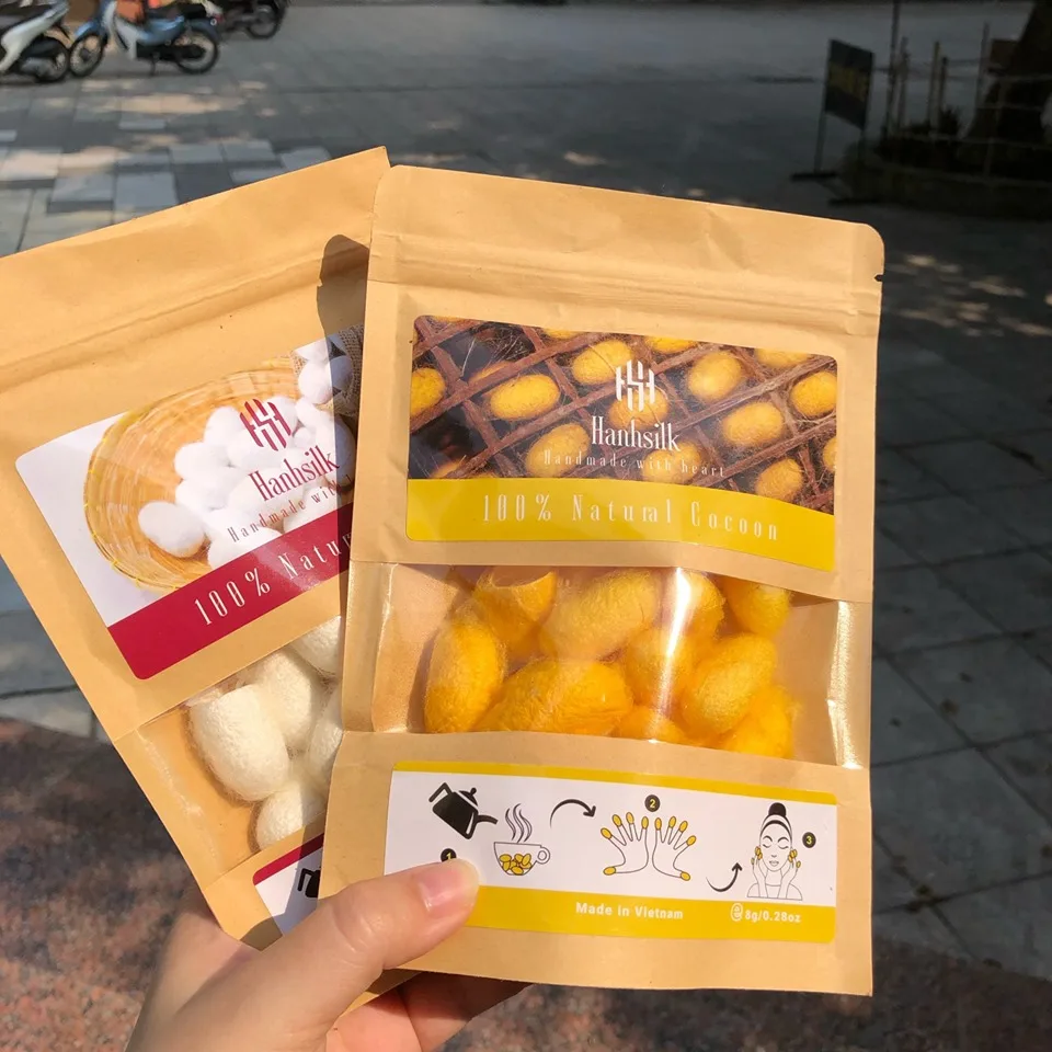 
Hot trending 100% Silk Natural Cocoon for Facial Massage & Scrub From VIetnam 