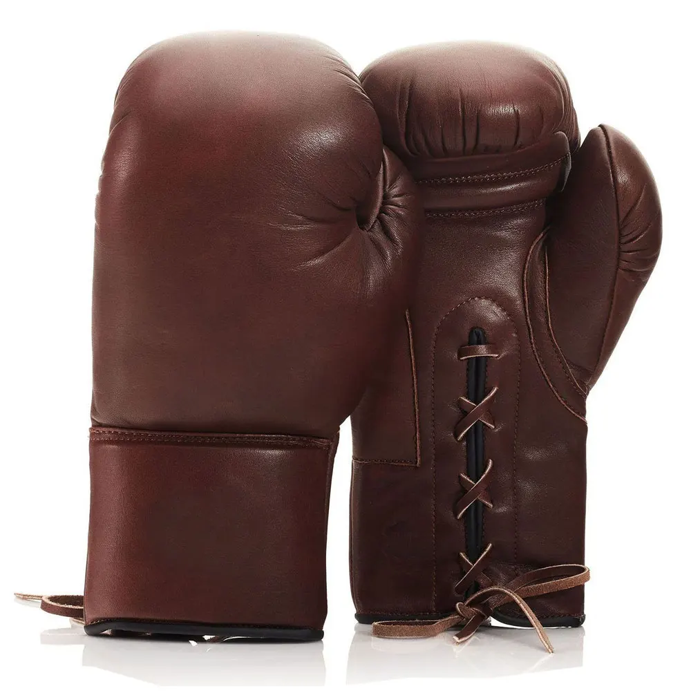 Женские боксерские перчатки женские из натуральной кожи коричневые кожаные