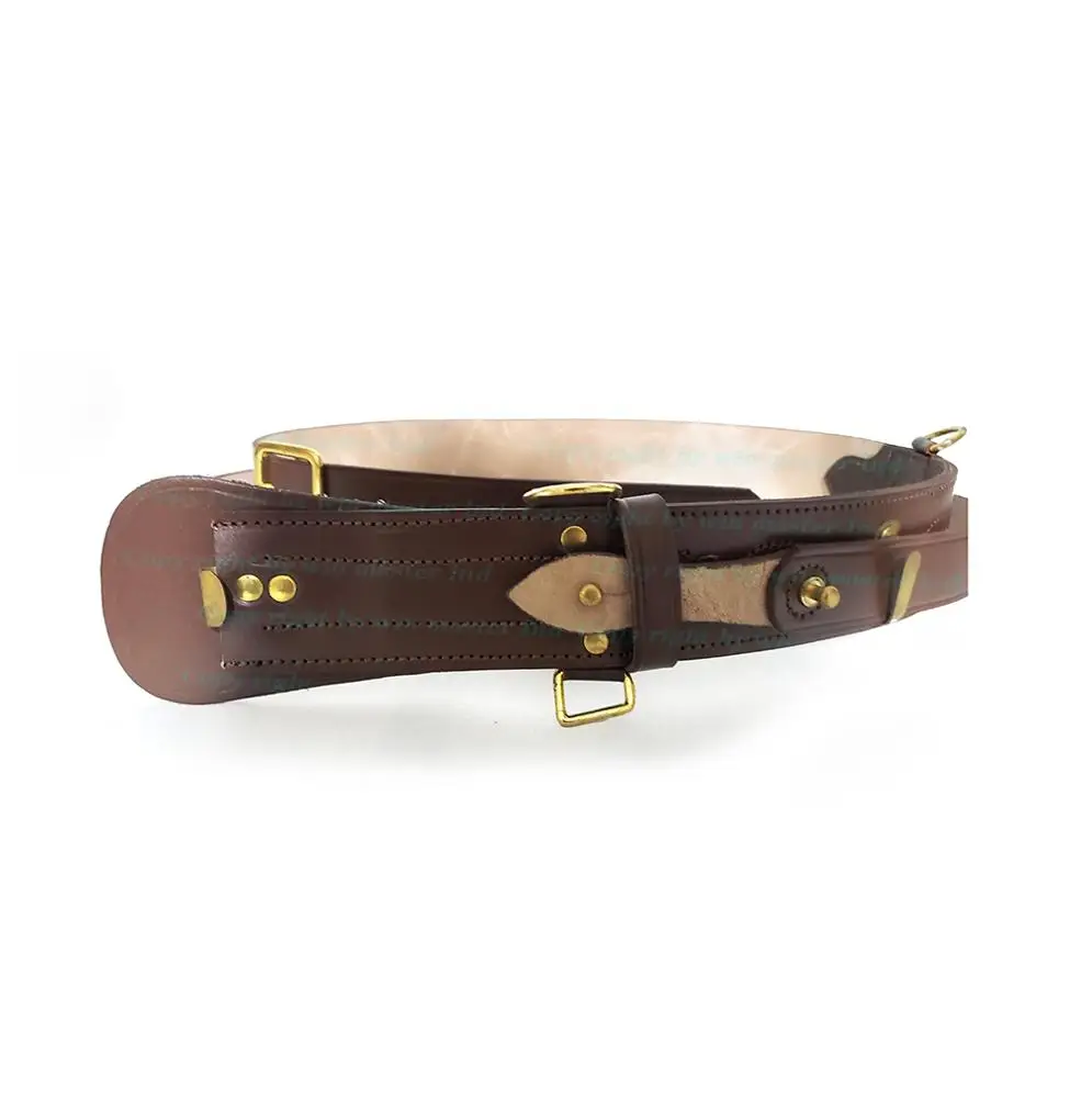 SAM BROWNE LEATHER BELT & CROSS STRAP Ceremonial OFFICERS SHOULDER BELTS