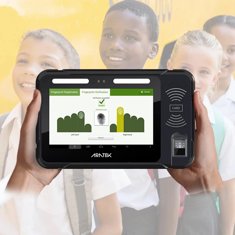 Superior Aratek Biometric Tablet PC for Student Attendance with NFC Card Reading and Fingerprint Scanning