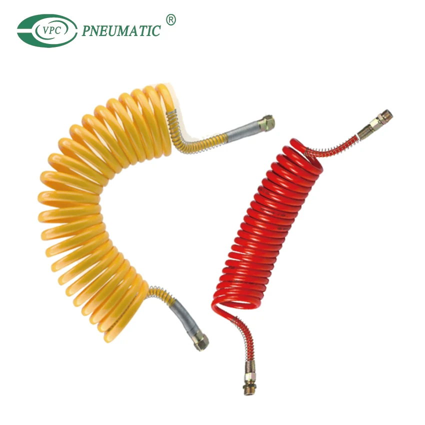 PUC Series Pneumatic Pipe Flexible Air Hose Polyester Polyurethane Material PU Coiling Spiral Tube