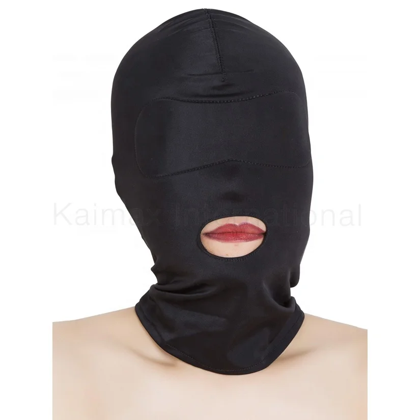 
Bondage Hood Mask Stretchy Spandex Full Head Hood Mask 