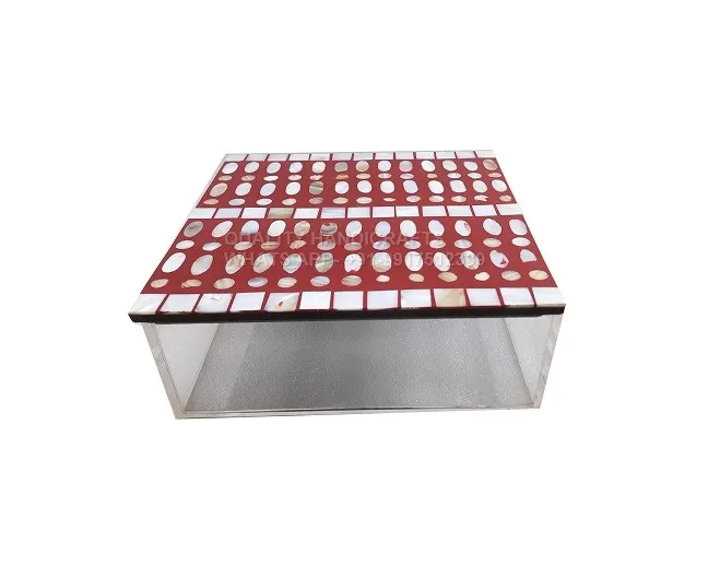 Арабский стиль Рамадан ИД подарок деревянная Швабра инкрустация крышка акриловый контейнер перламутровый десерт коробка для хранения шоколадных конфет