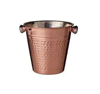 Good Shiny Finished Copper and Steel Ice Bucket for Beer Bottles Wholesale Manufacturer and Exporter antique copper ice bucket