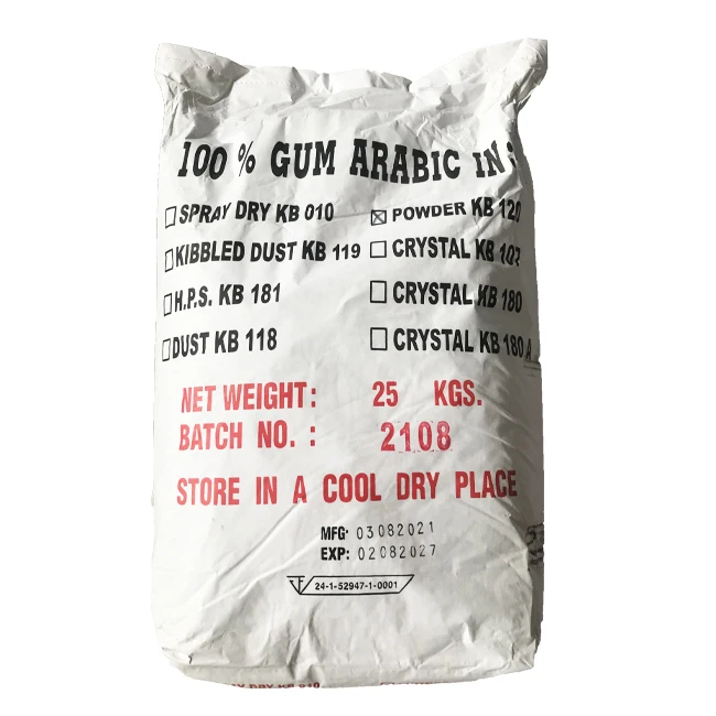 High quality product of Gum Arabic Powder Use for Medical Water Color Beverage bakery etc.