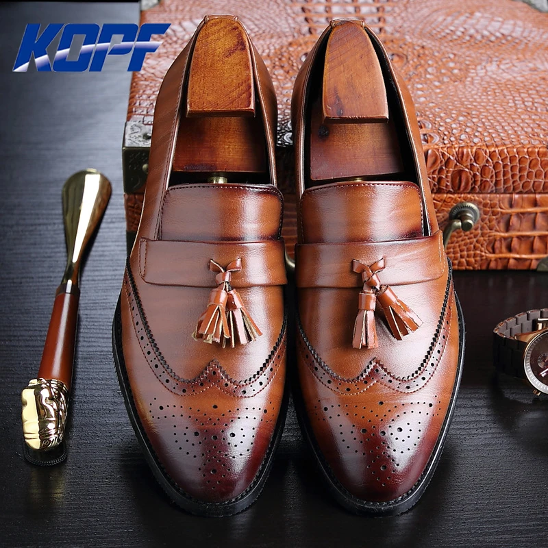 Exquisite Craftmanship Men Dress Shoes & Oxford Men Business Shoes Italian Men Shoes Leather