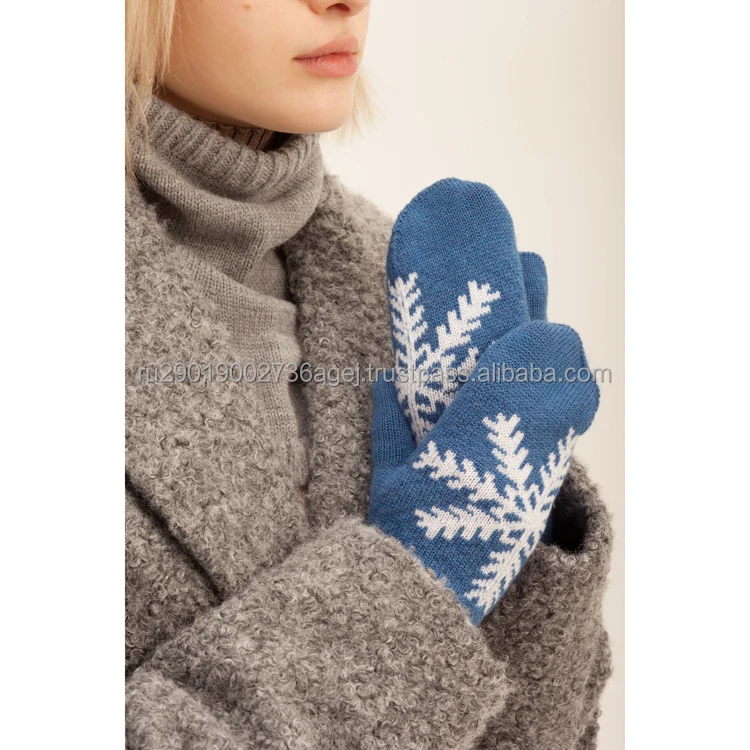 Высококачественные Женские Вязаные рукавицы для холодного сезона, изготовленные из высококачественного козьего пуха, оптовые цены, шерстяные варежки