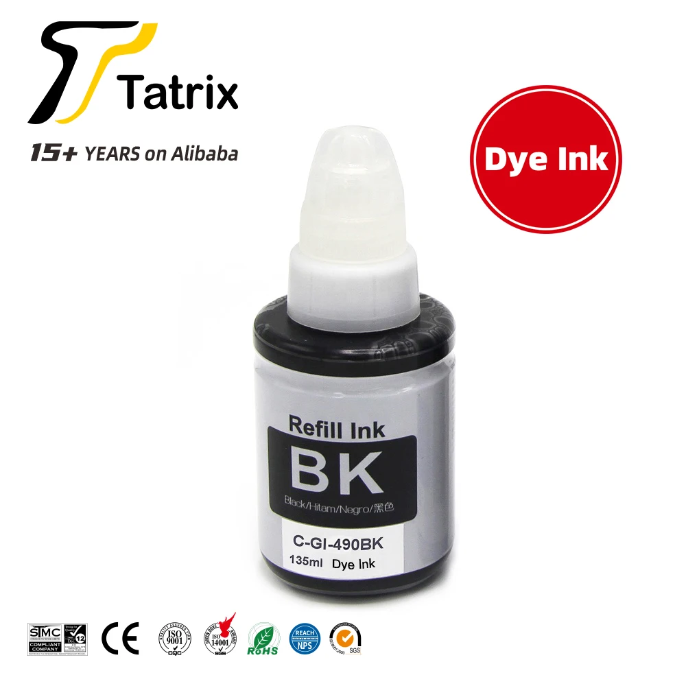 Tatrix GI-490 GI490 GI 490 совместимый заправка чернила на водной основе бутылка пополнения объем чернил для струйной печати Canon PIXMA G1400 G4400