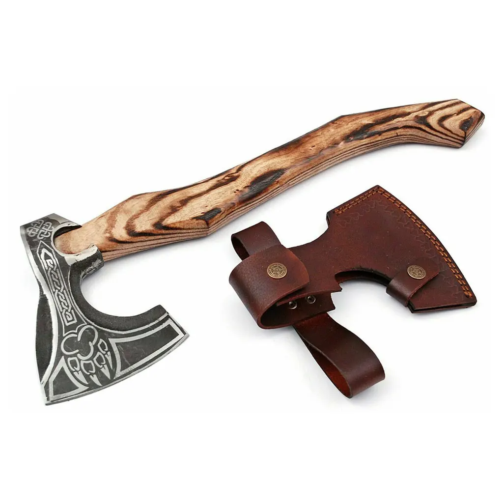 Новый ручной Кованый топор VIKING 1095 из высокоуглеродистой стали, Томагавк, топор, боевой топор