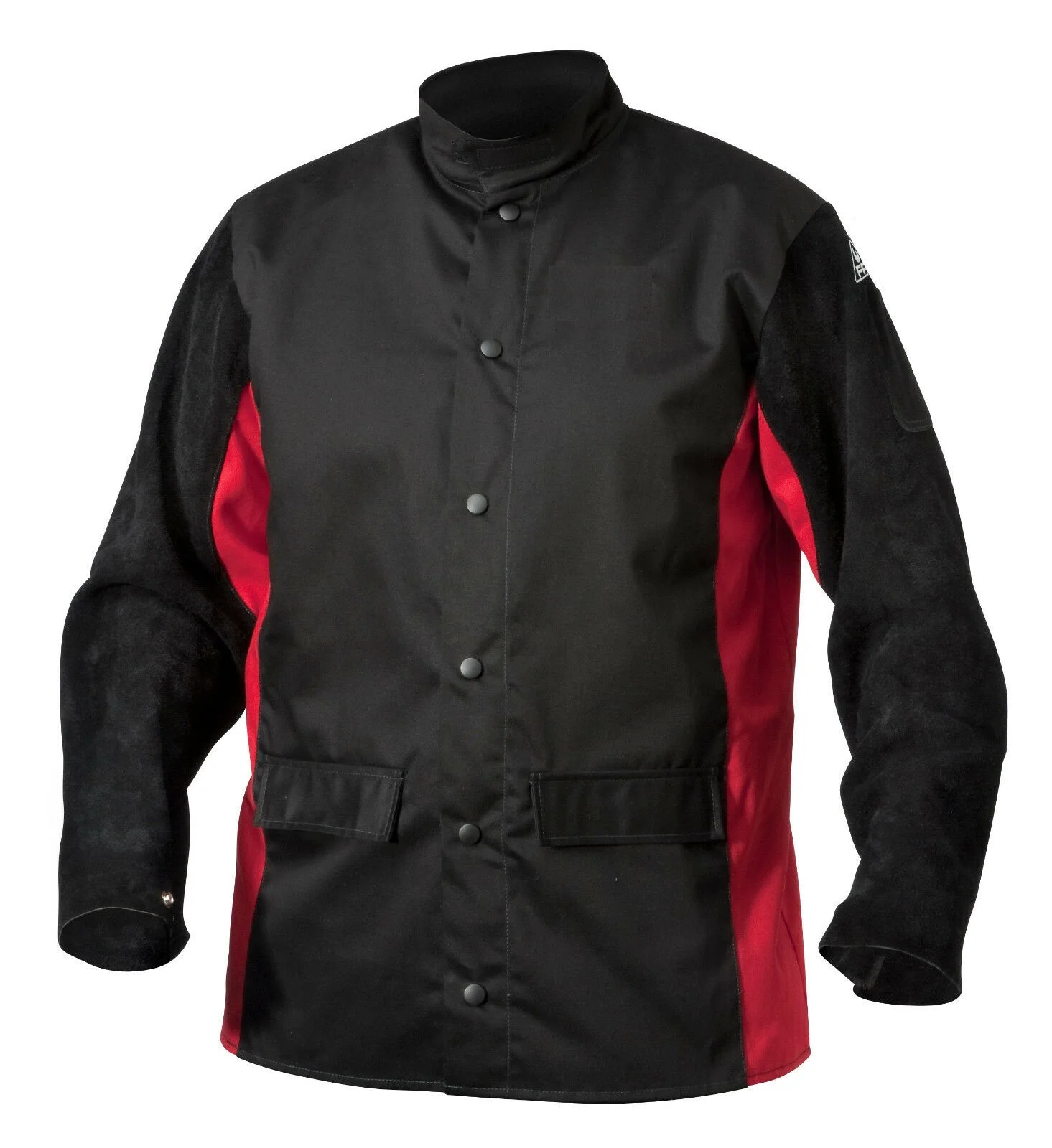 Custom Shadow Split Leather Sleeved Welders Welding Jacket Flame-Resistant Cotton Welding Jacket