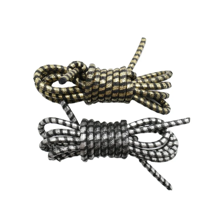
New Novelty Fashionable metallic leather shoe laces 