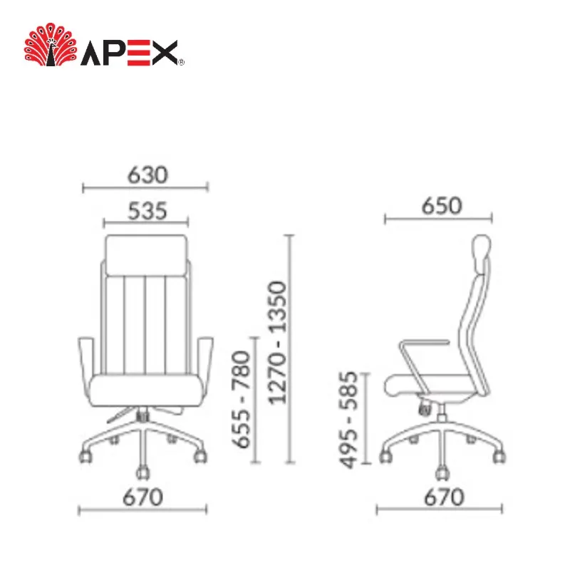 Factory High End Luxury Hugo Series High Back Boss Director Office Chair Genuine Leather with Smooth Rolling