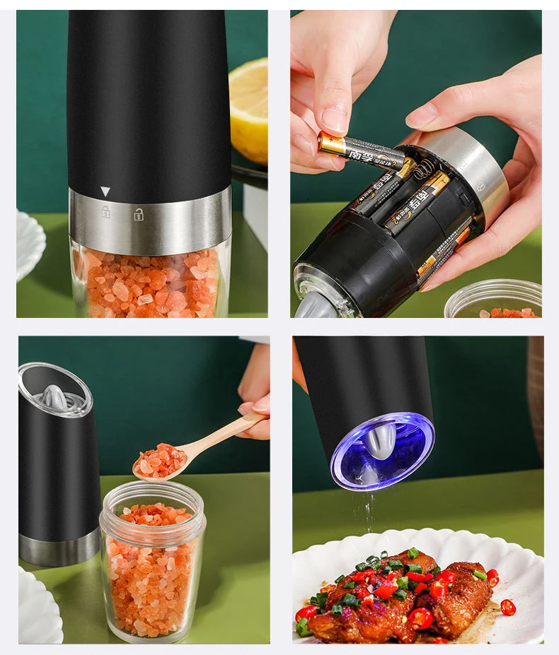 Лидер продаж Новый классический Автоматический Измельчитель перца черного цвета лучшее качество в упаковке