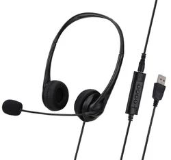 wired computer USB headphones call center headsets for microphone light weight for office /Skype