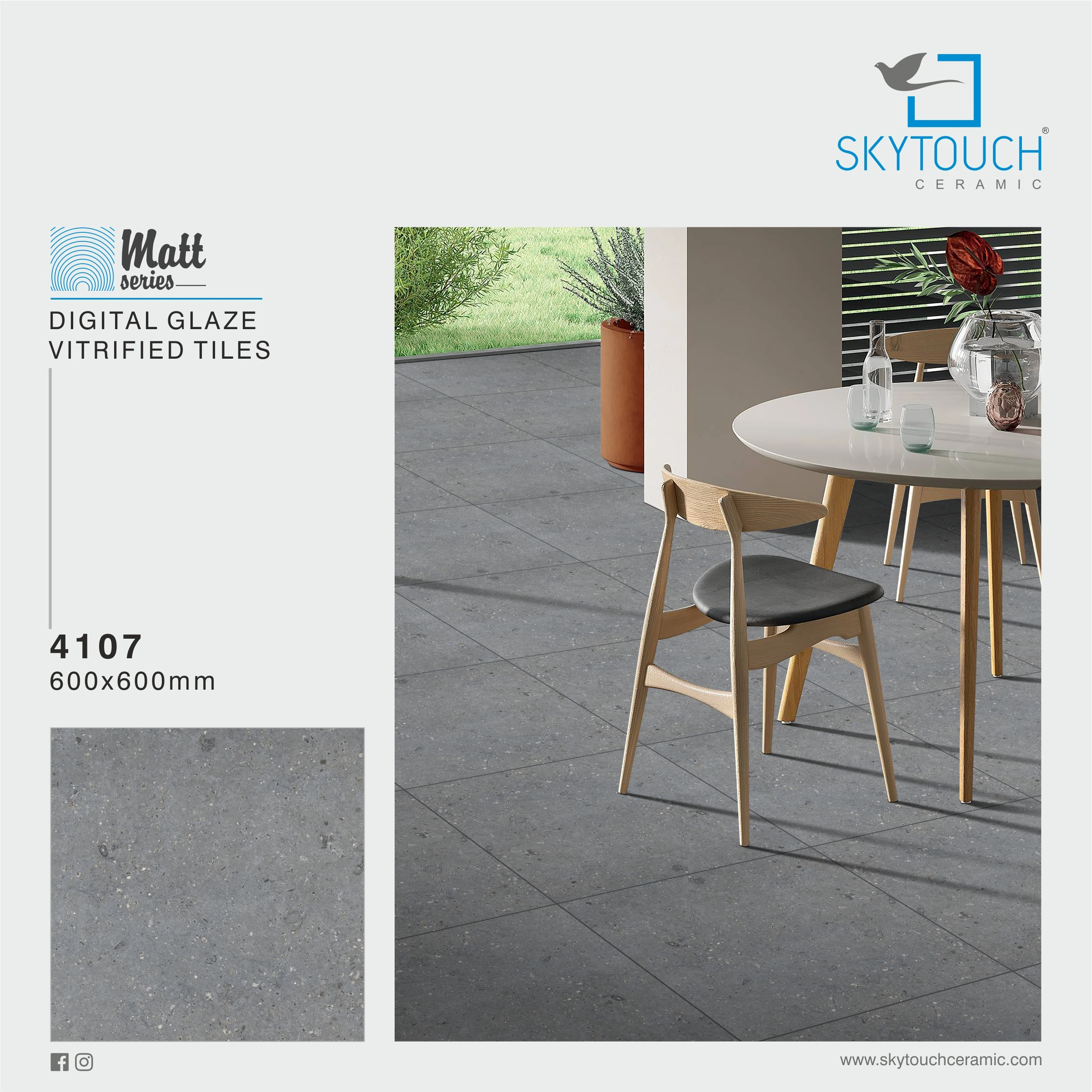 Матовая напольная плитка с эффектом тренда полноразмерная фарфоровая Нескользящая для пола и стен 600*600 мм