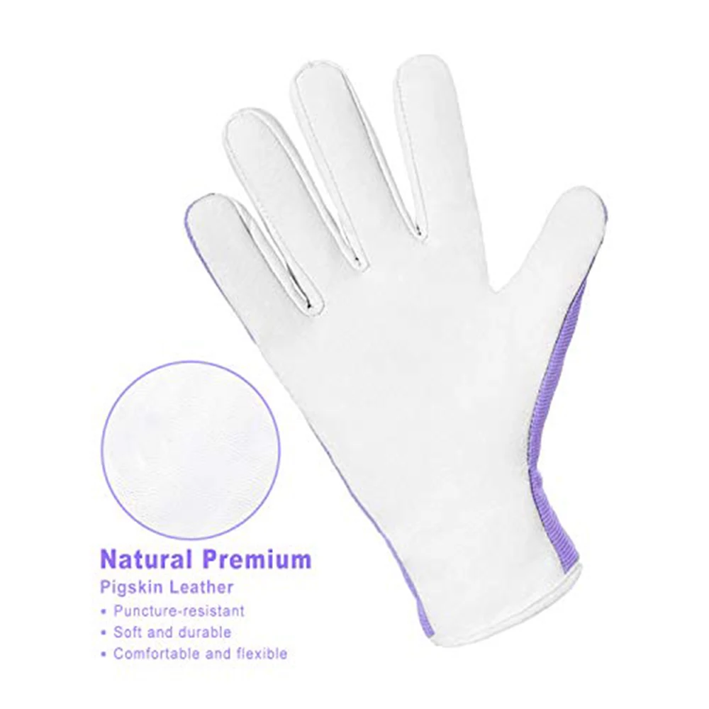 Labor Working Gloves Safety Cuff Palm Reinforced Cowhide Leather Construction Gloves With Customize Logo